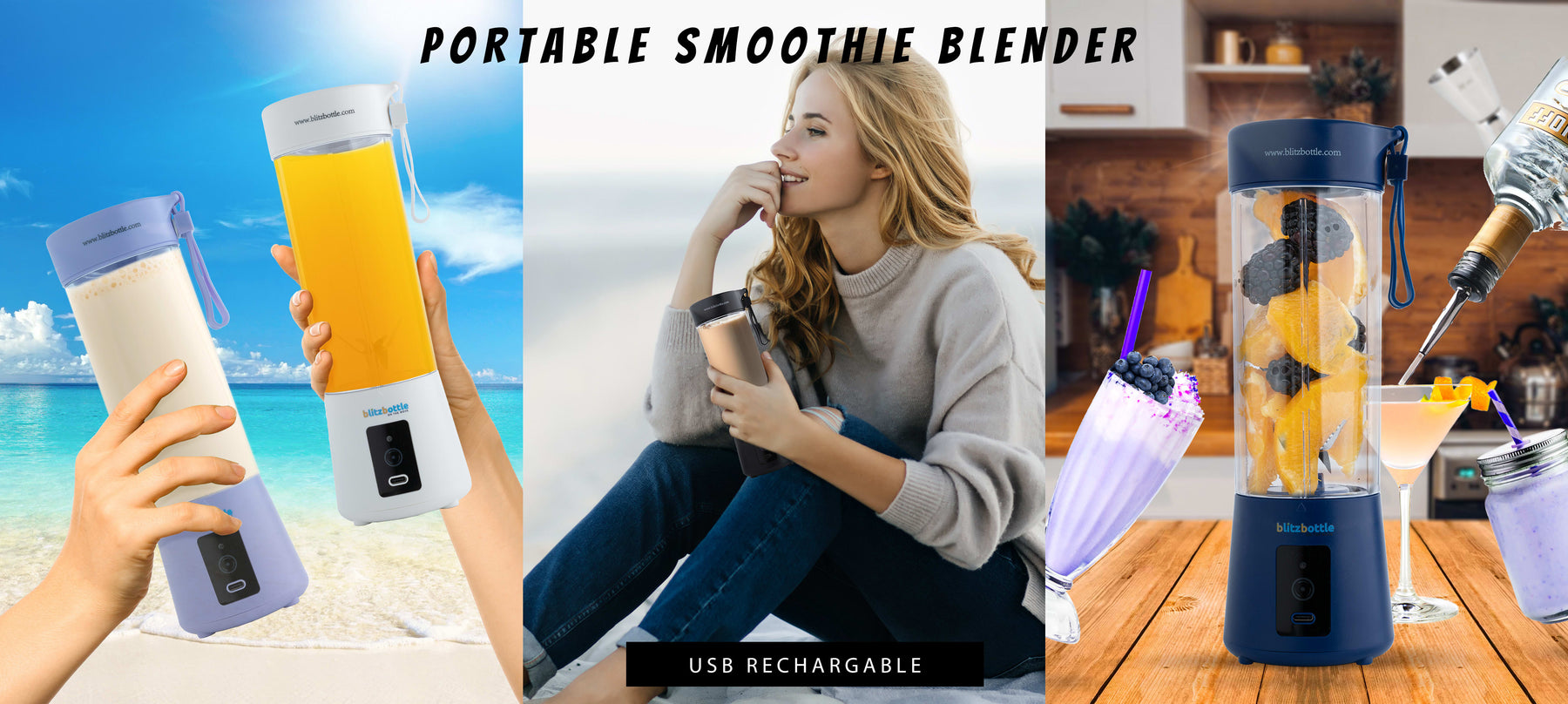 PURPLE BLITZBOTTLE PORTABLE BLENDER